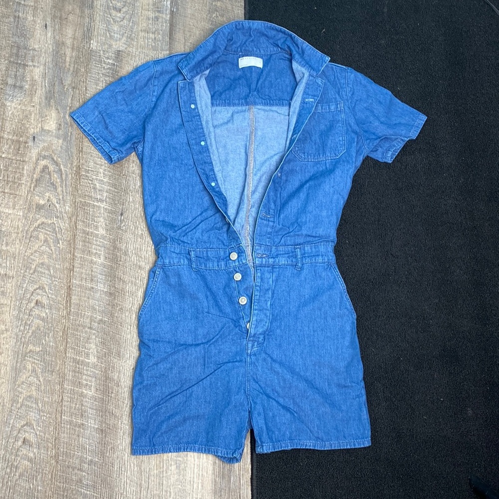 Medium denim blue romper from ASOS design size small